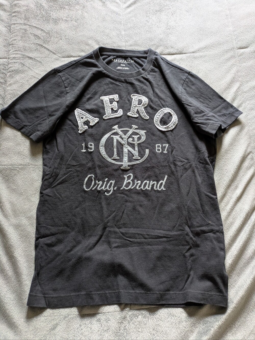Aéropostale Women's Black Casual Short-Sleeve Graphic Tee - AERO Original Brand